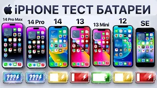 iPhone 14 Pro Max vs 14 Pro / 14 / 13 / 13 mini / 12 / SE – Тест батареи!