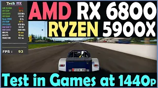 RX 6800 + Ryzen 5900X | Test in 10 Games | 1440p - Tech MK