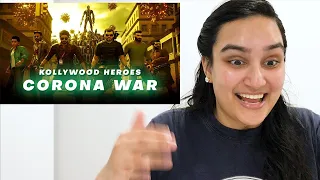 #Kollywood Heroes Corona War Animation REACTION | #ThalapathyVijay #ThalaAjith #Rajinikanth #Karthi