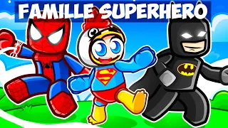 Adopté par une FAMILLE de SUPER HERO sur Roblox !