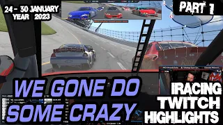 iRacing Twitch Highlights 23S1W7P1  24 - 30 January 2023 Part 1 Funny moves saves wins fails