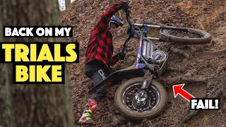 BACK ON MY TRIALS BIKE// CRASHING IN THICK MUD!!