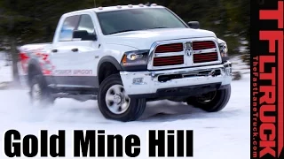 2016 Ram Power Wagon takes on a Snowy Gold Mine Hill Review in 4K