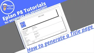 EPLAN P8 Tutorial: How to generate a Title page / Cover sheet