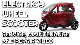UNIVERSAL ELECTRIC 3 WHEEL CABIN SCOOTER SERVICE, REPAIR AND MAINTENANCE GUIDE MANUAL