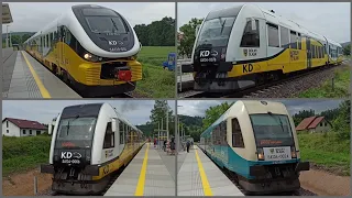 Pociągi na nowo otwartej linii kolejowej nr 266 ze Świdnicy do Jedliny-Zdroju.