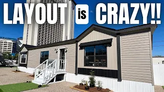 Y'all gonna LOSE it over this UNIQUE new mobile home! Prefab House Tour