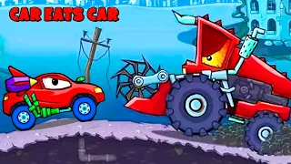 Самая первая версия машин Car Eats Car (1.0) - прохождение игры маленькой красной тачкой