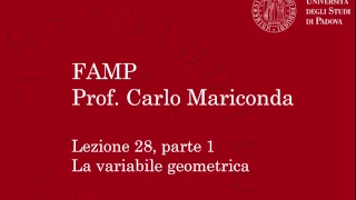 FAMP - Lezione 28, parte 1