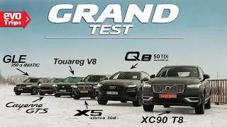BEST SUV 2021: Cayenne GTS / BMW X5 / Mercedes GLE / Audi Q8 / VW Touareg V8 / Volvo XC90 T8 – ч.01