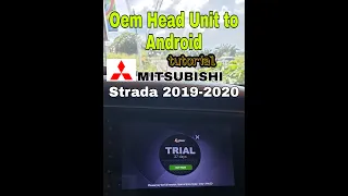 Mitsubishi Strada 2019-2020 OEM head unit into android