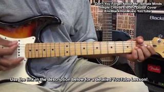 Don't You Forget About Me Simple Minds Electric Guitar Cover + LESSON LINK @EricBlackmonGuitar