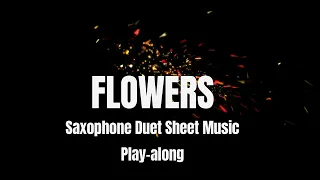 Miley Cyrus - Flowers Saxophone Duet Sheet Music Play-along