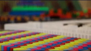 INCREDIBLY INTRICATE DOMINO CHAIN IN 20,000 DOMINOES!!!