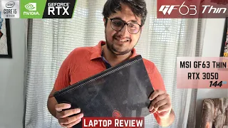 MSI GF63 Thin Laptop Review | RTX 3050 | Intel i5 10500H | Gameplay Performance Test