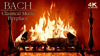 Bach Classical Music Fireplace ~ Relaxing Fireplace Ambience