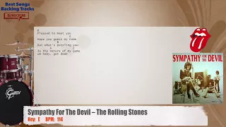 🥁 Sympathy For The Devil – The Rolling Stones Drums Backing Track with chords and lyrics