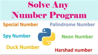 Solve any number program in Python.