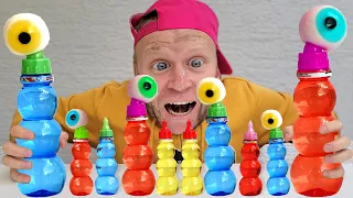 Mukbang Giant Color Bottle Candy drink 컬러 보틀 캔디 젤리 먹방 PelMen