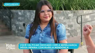 Menina de 15 anos tem voz parecida a de Marília Mendonça | MELHOR DA TARDE