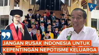 Guru Besar UI Minta Jokowi Tak Merusak Indonesia demi Keluarga