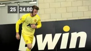 Man Utd's David de Gea in Corner Kick Challenge