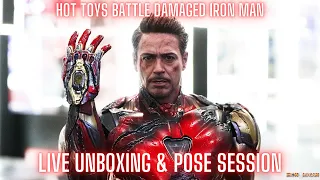Hot Toys Iron Man Battle Damaged MK85 LIVE UNBOXING