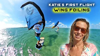 Her first time flying | Wing Foil at The Caribbean Resort