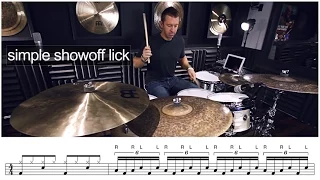 DRUM LESSON - Simple Show Off Lick - by Mike Johnston