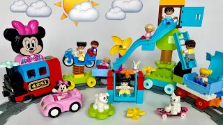Поїзд розваг! Як збудувати дитячий майданчик Lego Duplo на колесах? Lego playground on wheels.