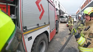 Pożar na budowie "szybka reakcja pracownika" Ożarów Maz.