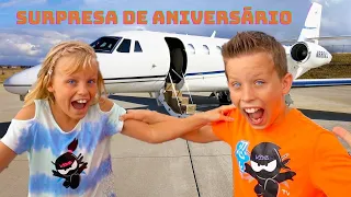 Família fez uma Surpresa para os Gêmeos em seu Aniversário 🎉 Ninja Kidz em Portugues