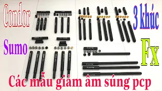 TỔNG HỢP CÁC MẪU GIẢM ÂM LẮP SÚNG NÉN KHÍ - GIẢM ÂM SUMO - GIẢM ÂM BUSHNELL - GIẢM ÂM FX