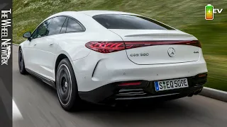 2022 Mercedes-Benz EQS 580 4MATIC | Diamond White | Driving, Interior, Exterior