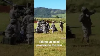 Gun section fires the M119A3 Howitzer.