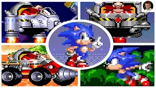Sonic 2 Recreation (Sonic Hack) All Bosses (NO DAMAGE)