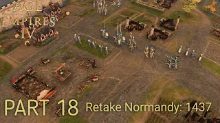 Age of Empires 4 Walkthrough Gameplay Part 18 - Hundred Years War - Retake Normandy: 1437 (PC)