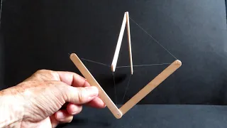 簡単な造りのテンセグリティ、 Vピース  Simple Tensegrity Structures, V-piece