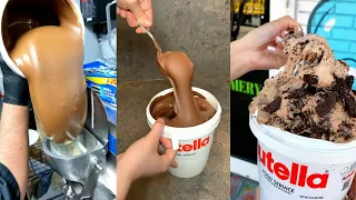 Nutella Bucket Chocolate Mixing ASMR I Satisfying