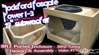 Massive Subwoofer, Massive Ported Box (Build)  Rockford Fosgate Power T3 19" Plexi Window VIDEO 1