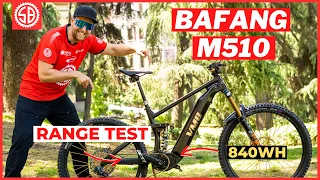 BAFANG M510 / 840WH ELECTRIC MOUNTAIN BIKE RANGE TEST - How Far Can You Go On One EMTB Battery?