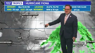 Monday night tropical update: Hurricane Fiona and wave headed to Caribbean