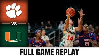 Clemson vs. Miami Full Game Replay | 2022-23 ACC Women’s Basketball