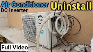 How to uninstall air conditioner indoor,outdoor with gas store