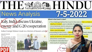 7 May 2022 | The Hindu Newspaper Analysis in English | #upsc #IAS