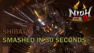 Nioh 2 - Shibata Katsuie killed in 30 seconds (NG+ no damage)