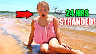 24 HOURS STUCK on an ISLAND! Aubrey & Caleb Explore a Mysterious Island!