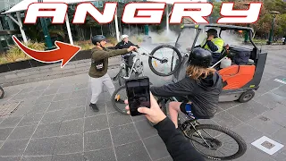 ANGRY SECURITY GUARD ATTACK US!!