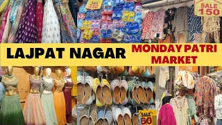 Lajpat Nagar Monday Patri Market 2023 || Monday Sale items in Lajpat Nagar || Hena's Diary ||