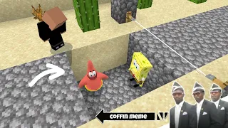 Traps for Spongebob and Friends in Minecraft Part 3 - Coffin Meme